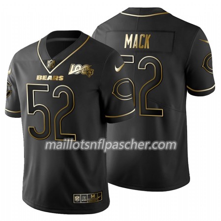 Maillot Chicago Bears Khalil Mack 52 Nike Noir Golden Edition 100th - Homme Maillot Chicago Bears Khalil Mack 52 Nike Noir Golden Edition 100th - Homme